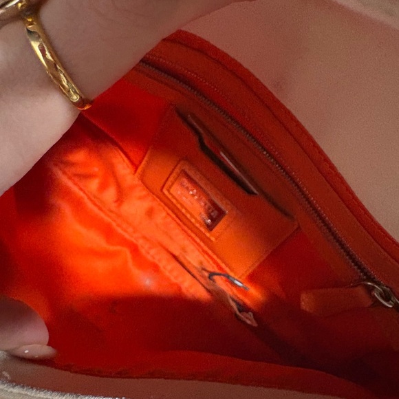 Fendi Orange and White Sequin Baguette - Picture 6 of 6